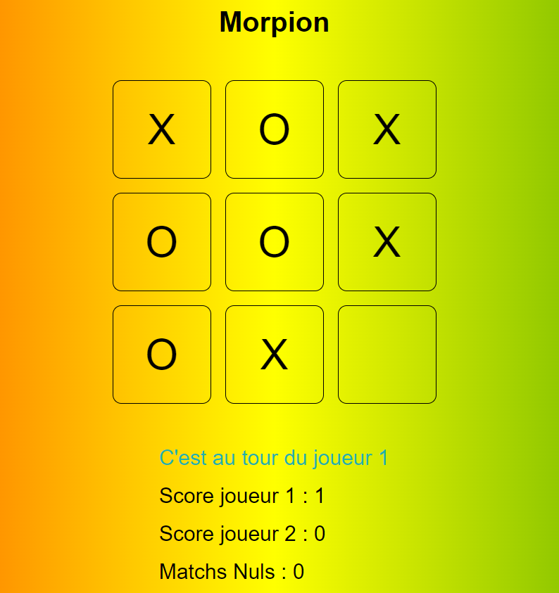 Jeu du Morpion